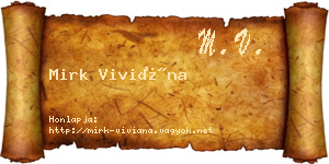 Mirk Viviána névjegykártya